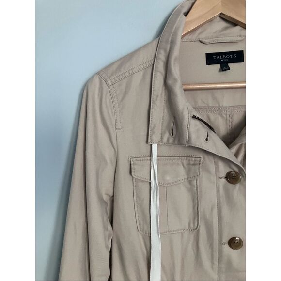 TALBOTS Tan Medium Weight Utility Jacket Size S - Picture 4 of 15